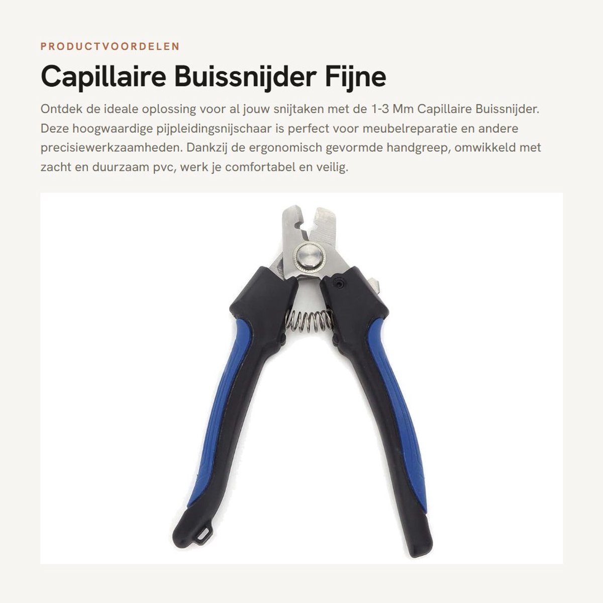 Dailygoods - Capillaire Buissnijder - Fijne Pijpleidingsnijschaar - Ergonomisch - Geschikt voor Meubelreparatie - Koolstofstaal - Lichtgewicht ontwerp