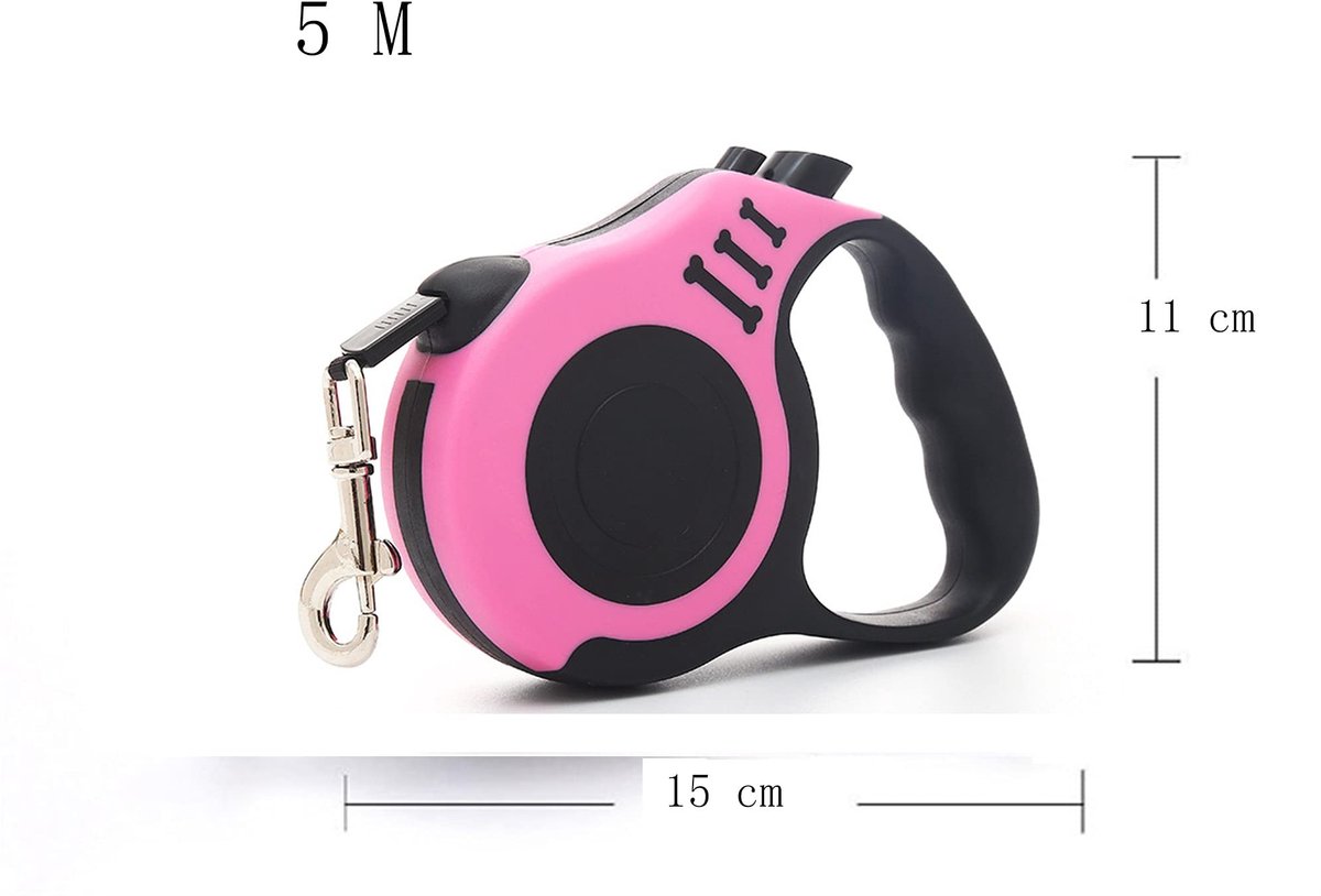 Dailygoods- Hondenriem 5 meter - Intrekbare Hondenriem - Automatische Hondenriem - Ergonomische Handgreep - Klitvrij - Innovatief Remsysteem - Trekriem thumbnail 5