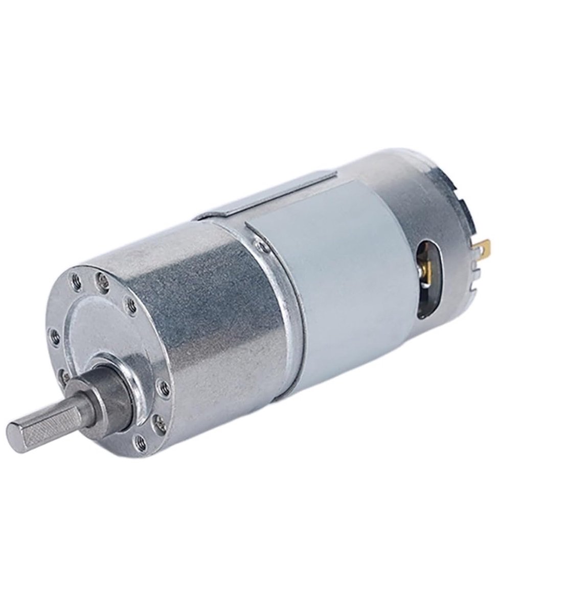 Motor met reductie - Transmissiemotor - Doe-het-zelf projecten - Hoog koppel - 375 mm diameter - Metaal