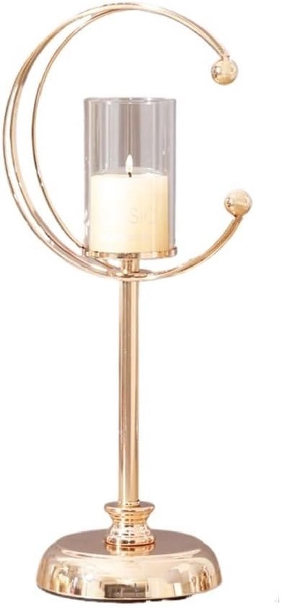 Kaarsenstandaard - Kandelaar Decoratie - Romantische Sfeer - Stabiele Basis - Groot - One Color