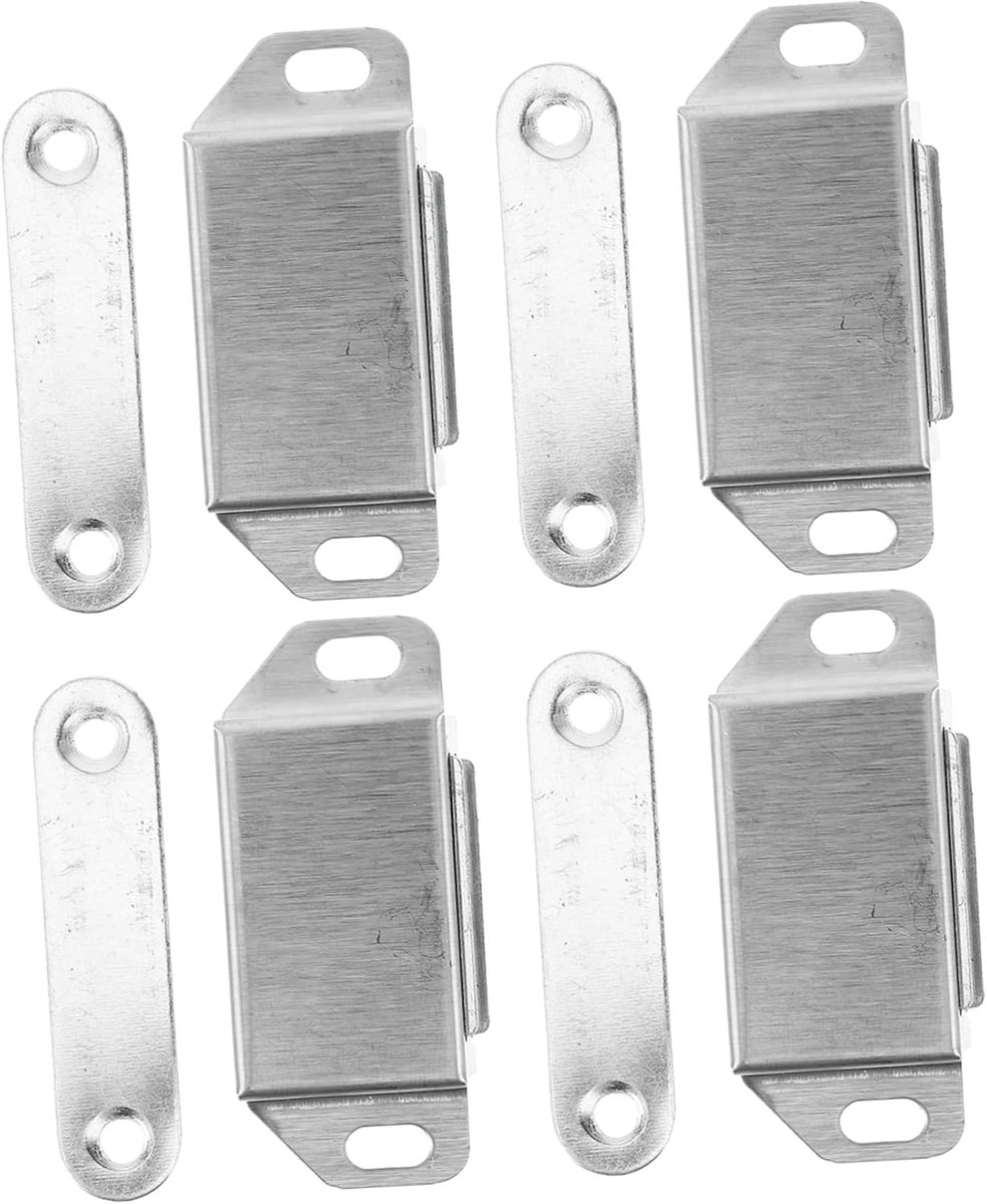 Kastdeur Magneten - Garderobegesp Sluiting - Kasten Dicht Houden - Roestvrij Staal - 4 Stuks - Zilver