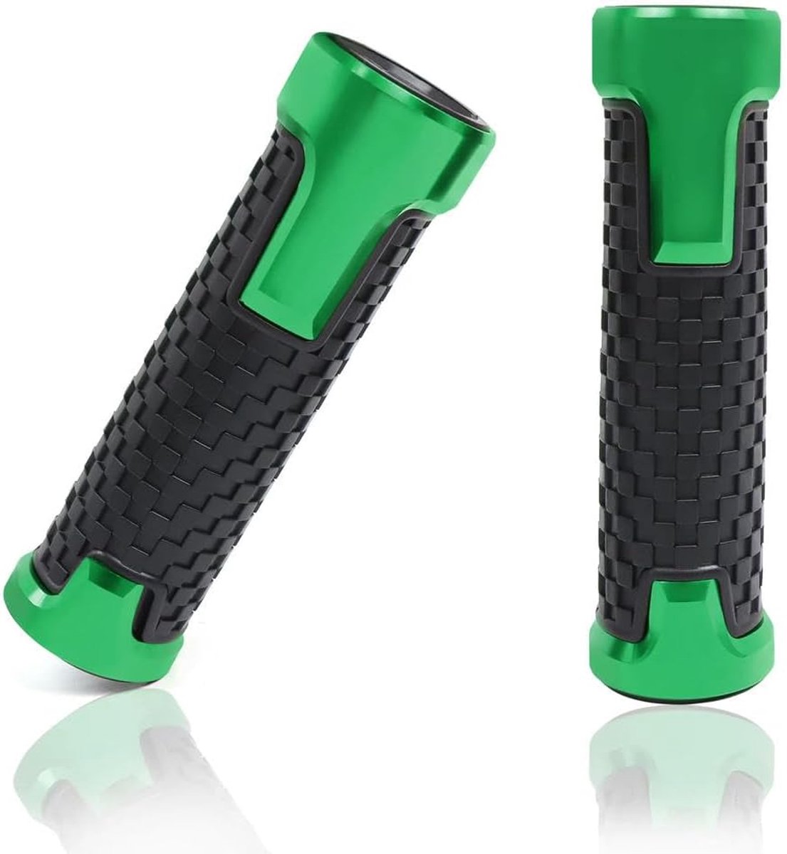 Motor Stuurhandvatten - Handvat Beschermers - Comfortabel Rijden - Antislip Grip - 22mm Universeel - Groen
