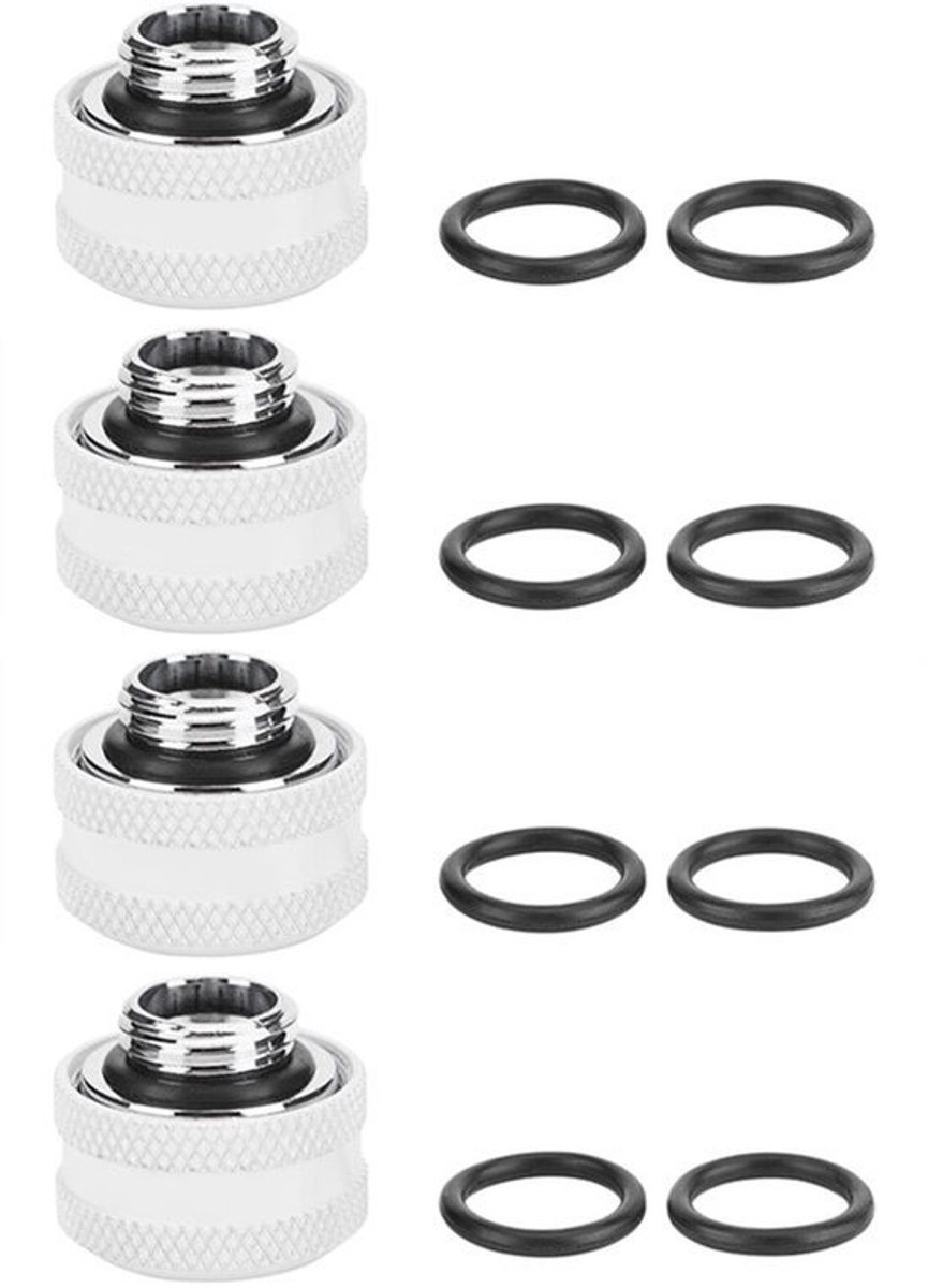 Watercooling aansluiting 16mm wit hoge kwaliteit