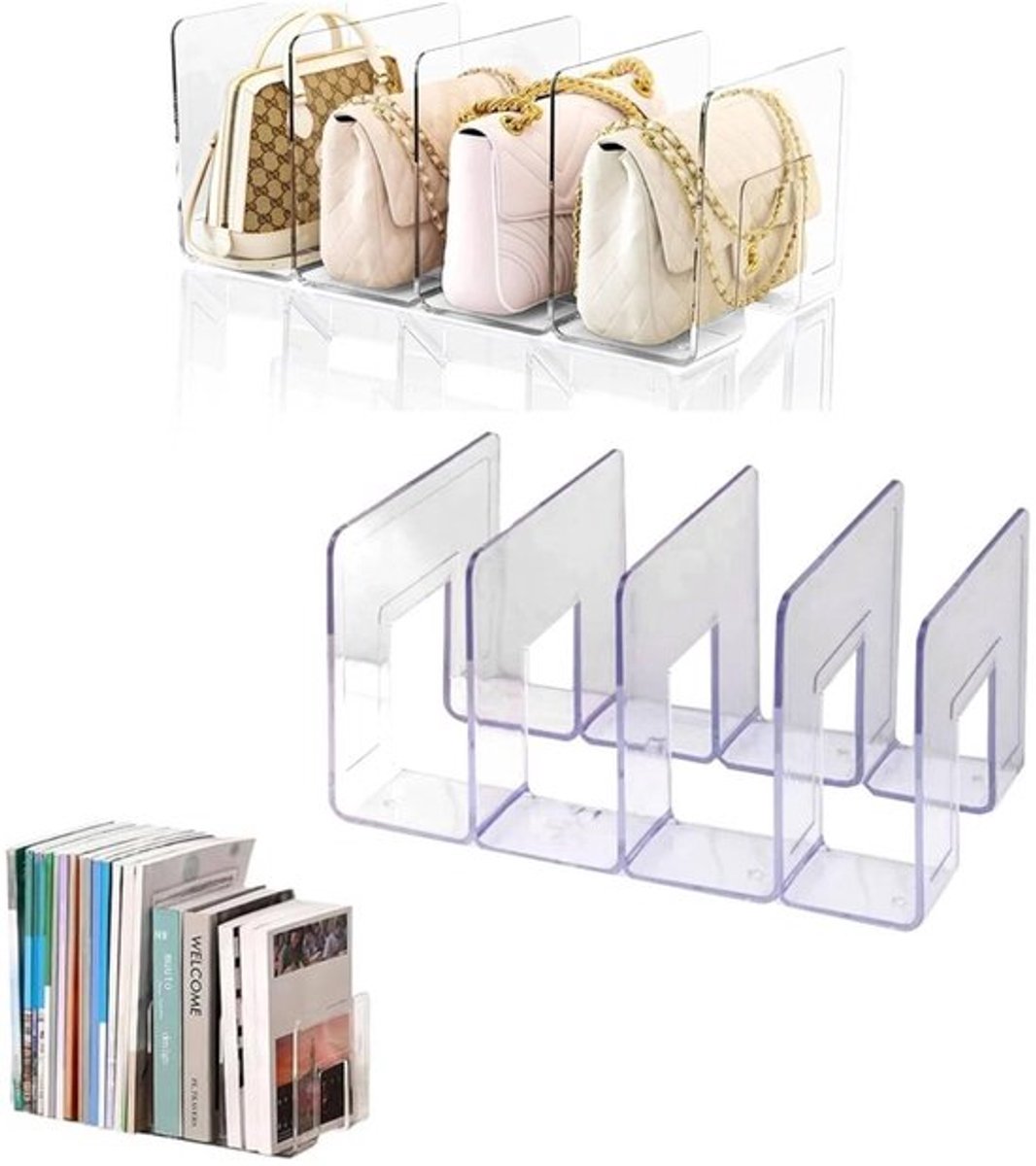 Zeynomax - Transparante Divider - Handtas Organizer - Stapelbaar