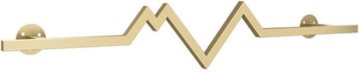 Gouden Wandkapstok - Metalen Kledingrek - Kleding Presenteren - Robuuste Constructie - 80 cm - Goud