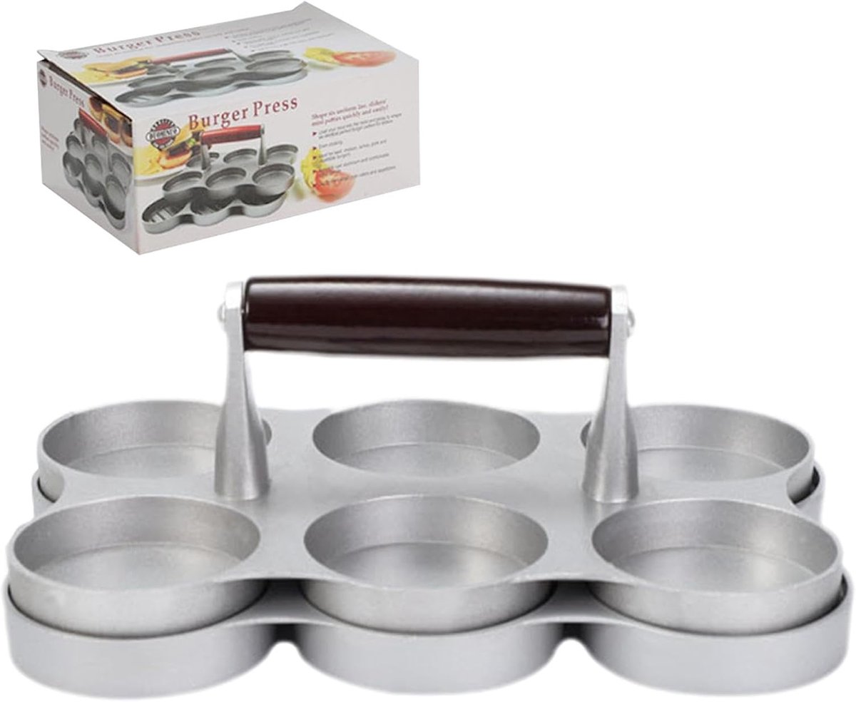 Burger Patty Maker - Vleesvormer Patties - Burgers Maken - Stuffed Burger Ontwerp - 15 cm Breed - Multikleur