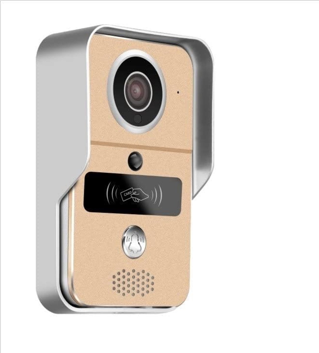 Draadloze Deurbelcamera - Smart Video Intercom - Thuisbeveiliging - Ultragrote groothoeklens - 25 x 25 x 25 mm - Metallic