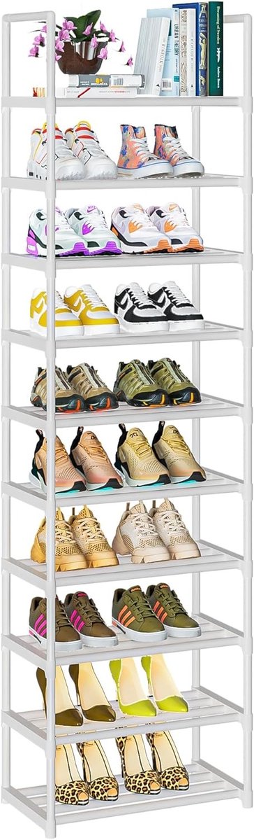 Schoenenrek - Metalen - 10 niveaus - Ruimtebesparend - Voor 20-25 paar schoenen