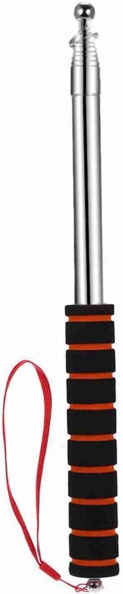 Telescopische Vlaggenmast - Uitschuifbare Stok - Evenementen Presentatie - Roestvrij Staal - 25 meter - Zwart Oranje