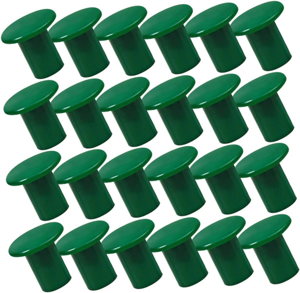Bamboe Stok Beschermkappen - Rietdoppen Tuin - Bescherming Buiten - Ventilatie Ontwerp - 24 Stuks - Groen