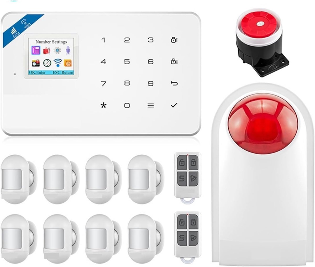 Slim Alarmsysteem - Beveiligingssysteem Huis - Huis Beveiligen - APP Controle - 159x100mm - Zwart