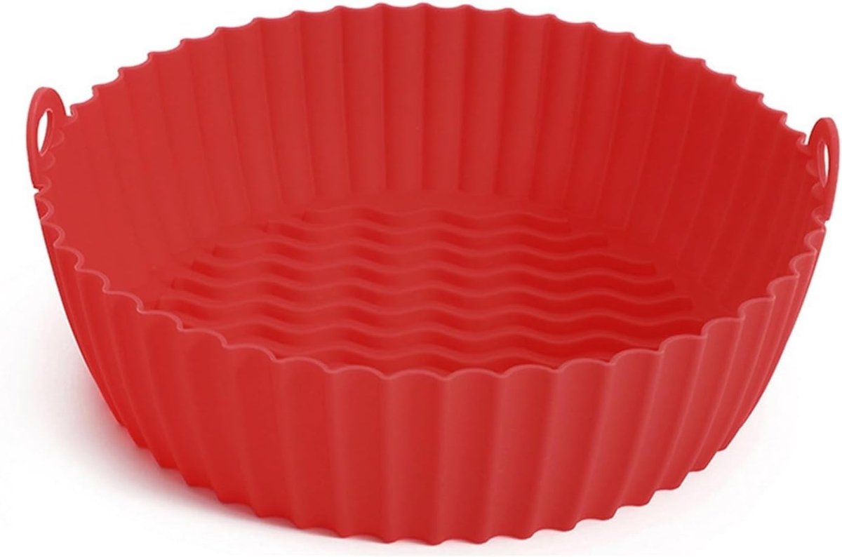 Airfryer Siliconen Bakvorm Airfryer Liner Mand Gezond Koken Versterkte Wand 215 cm Rood
