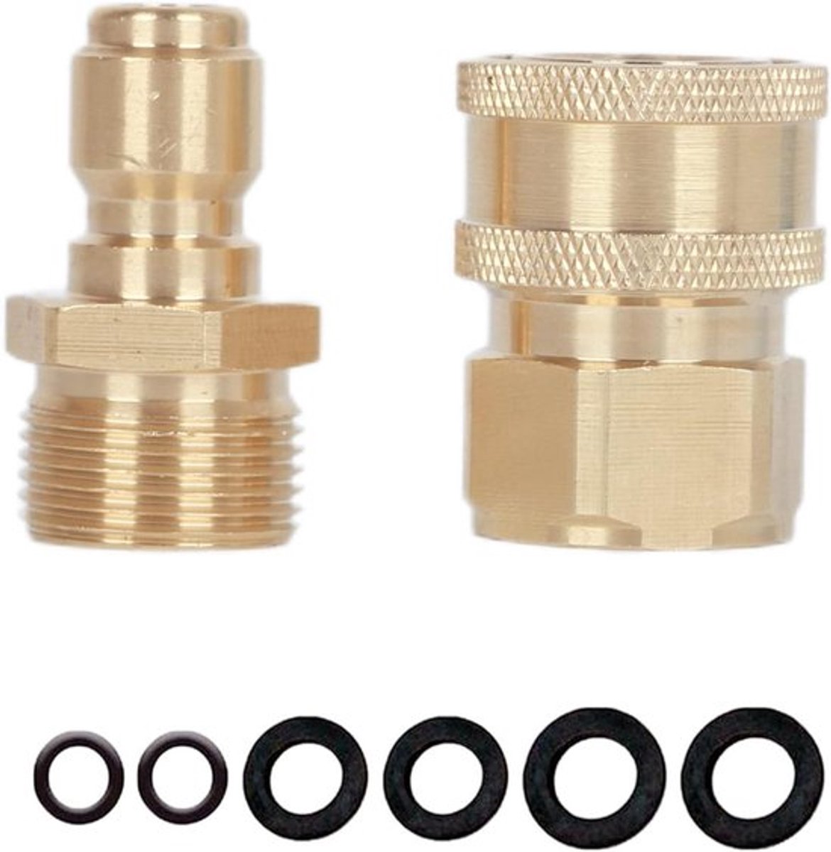 Verbindingsset tuinslang Allecto Plus - Messing
