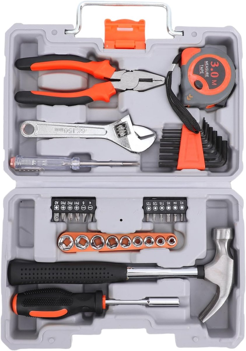 Gereedschapsset - Handgereedschap - Huishoudelijke Projecten - Chroom-vanadiumstaal - 35-delig - Oranje