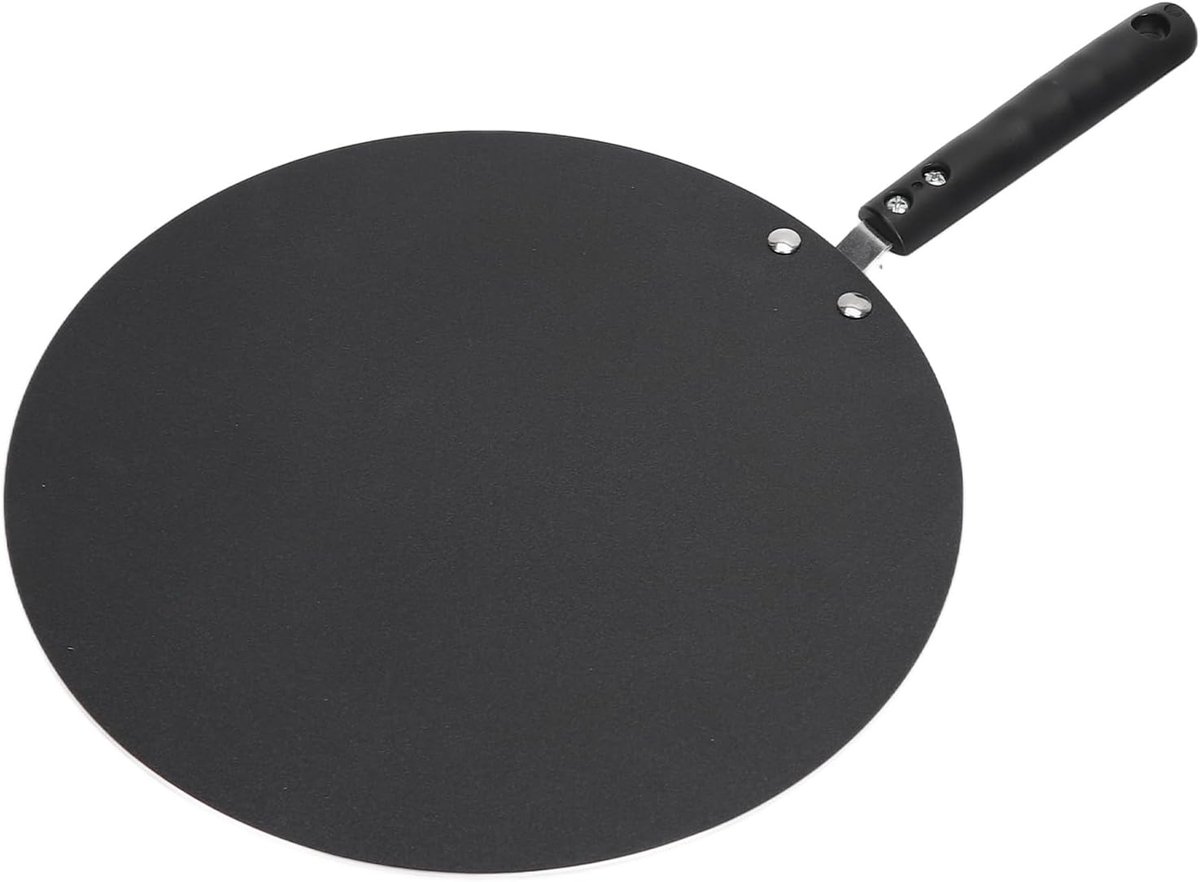 Pannenkoekenpan Crêpepan Bakplaat Ontbijt Maken Hoge Anti-spatrand 30 cm Diameter Zwart