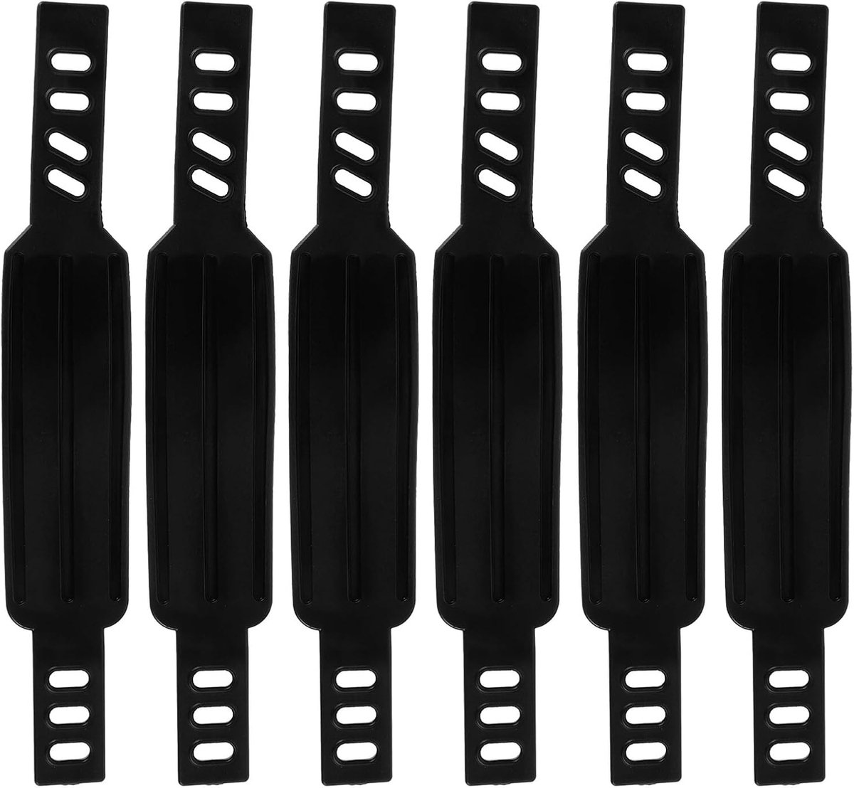 Pedaalriemen Set - Fietsbanden Hometrainer - Fitness Stabiliteit - Verstelbaar Ontwerp - 6 Stuks - Zwart