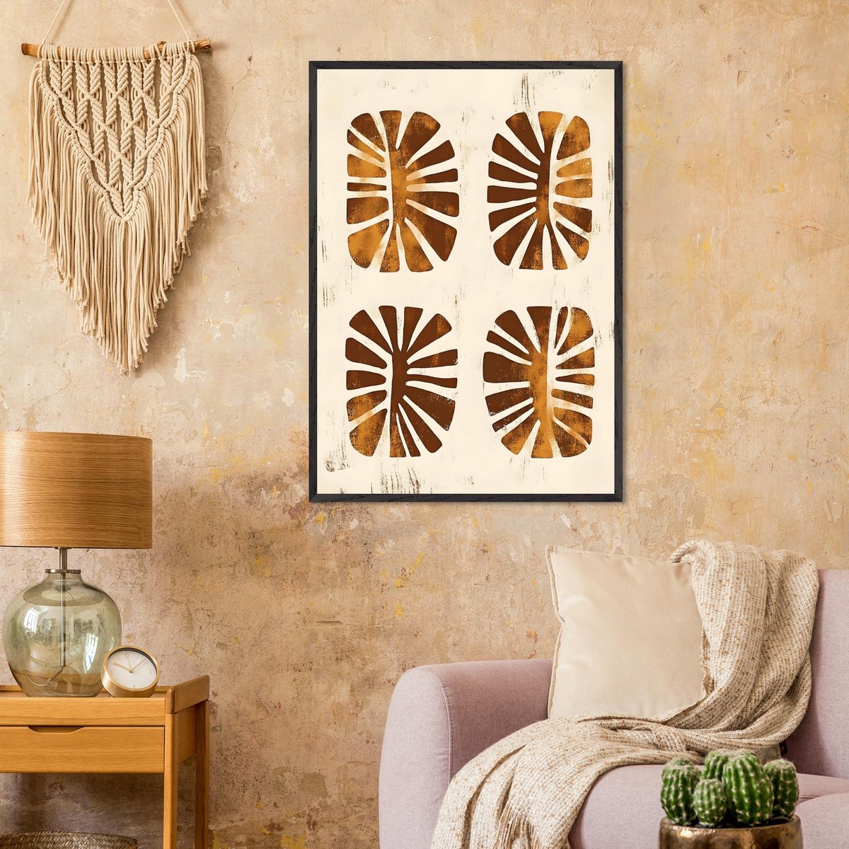 Boho – Leaf cutouts Poster 50x70 cm - exclusief lijst