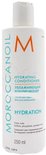 Witte Moroccanoil Hydrating Conditioner fles met oranje M-logo. Tekst in Engels, Russisch.