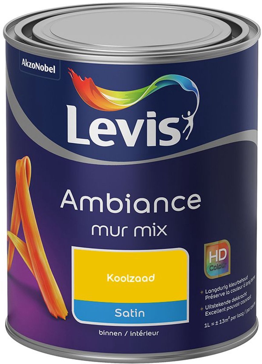 Levis - Ambiance Mur Satin Mix - Koolzaad - Mengverf - 1 L