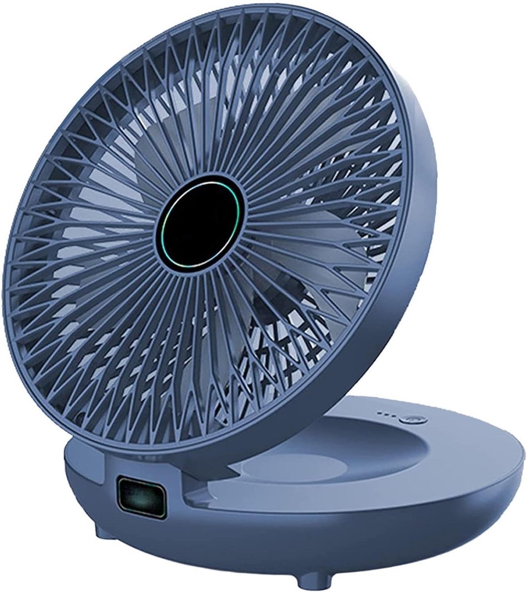 Wandventilator - Mini luchtcirculator - Ruimte verkoelen - Zachte wind - 20.5 cm breed - Blauw