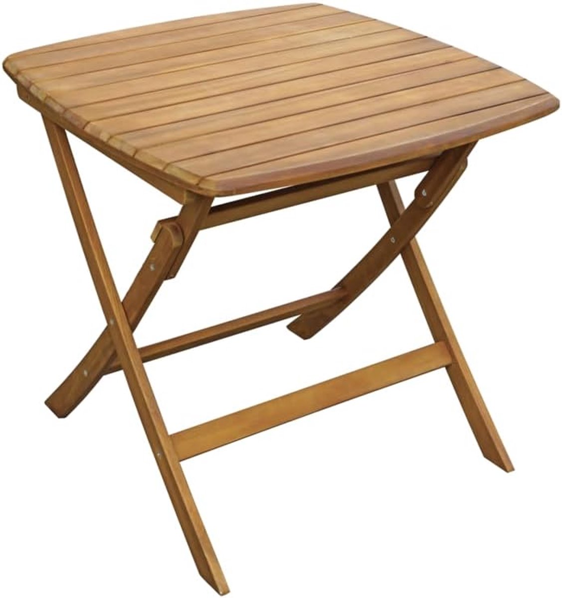 Tuintafel Acaciahout - Buiten Eettafel - Ruimtebesparend Buitenleven - Inklapbare Structuur - 80 x 80 cm - Bruin