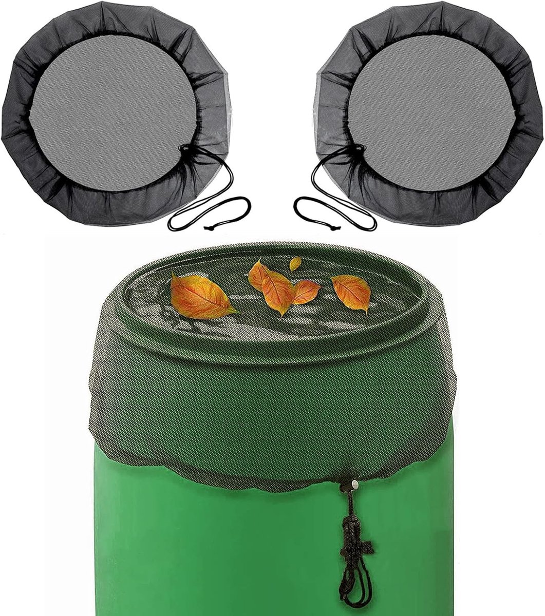 Regentonnet - Polyester - Weerbestendig - Fijnmazig - Voor Ronde en Vierkante Vaten