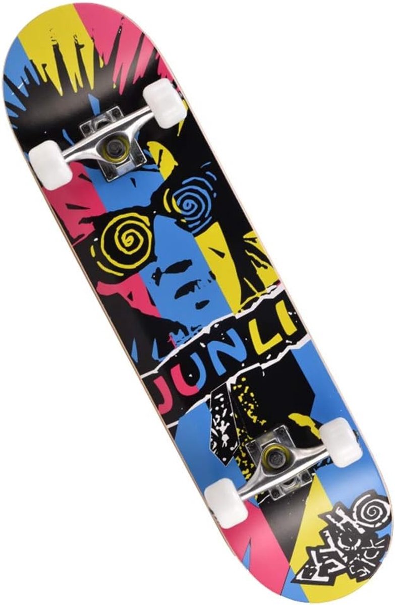 Beginner Skateboard 4 Wiel Board Straat Rijden Dubbele Kick Board 80x20cm A