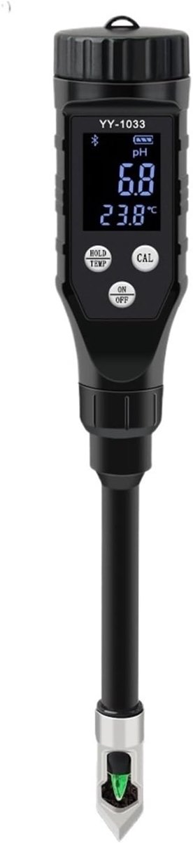 Bodemtester - PH Meter - Planten Groei - App Data Beheer - 29 cm - Zwart