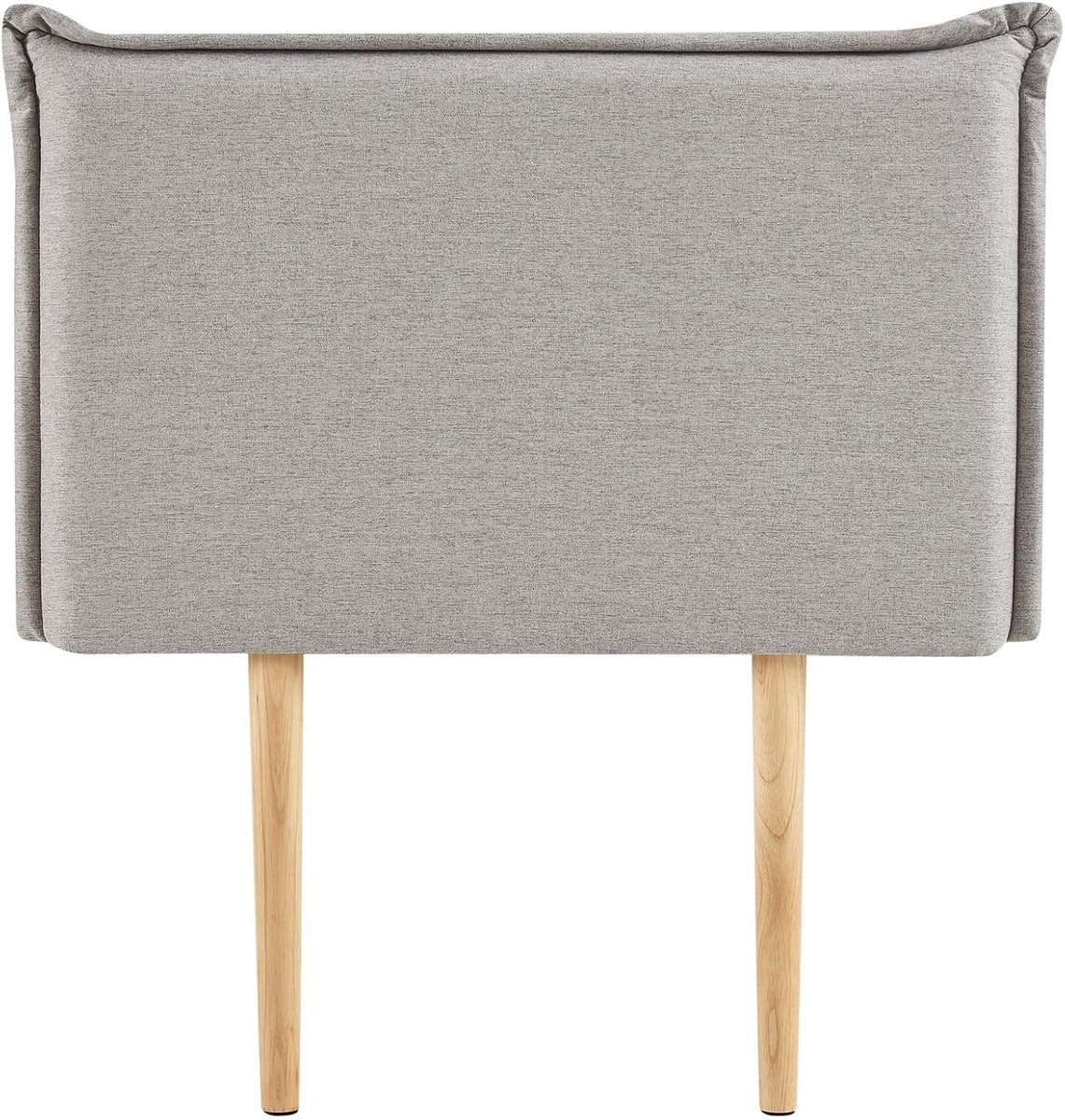 Hoofdbord - Bedpaneel - Slaapkamer Aankleden - Met Houten Poten - 90 cm - Grijs