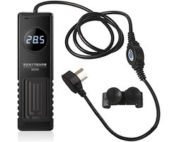 Aquarium Verwarmer - Vlakke Heater - Water Temperatuur - Intelligente LED Weergave - 20-34 Graden - Zwart
