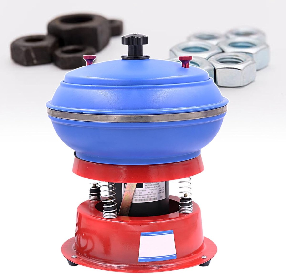 Vibrerende Polijstmachine - Metaal Polijster - Sieraden Afwerken - Puur Koperen Motor - 3.5 Liter - Zwart