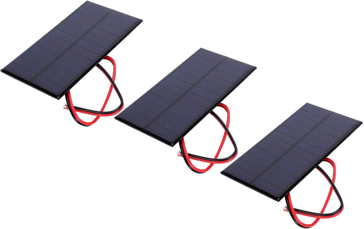Zonnepaneel Module - Kleine Zonnecel - Doe-het-zelf Projecten - Hoog Rendement - 3 Stuks - Zwart