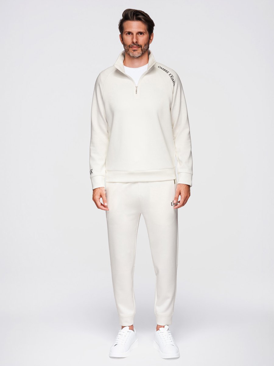 OMBRE Set - viscose - lange mouw - effen Wit L