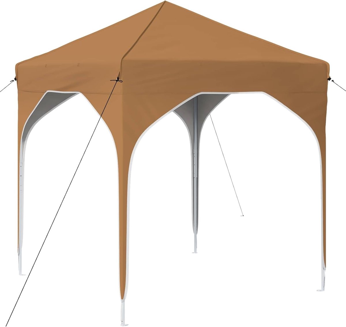 Pop-up Partytent - Feesttent Tuinpaviljoen - Buitenfeesten Organiseren - In hoogte verstelbaar - 194 x 194 x 245 cm - Beige