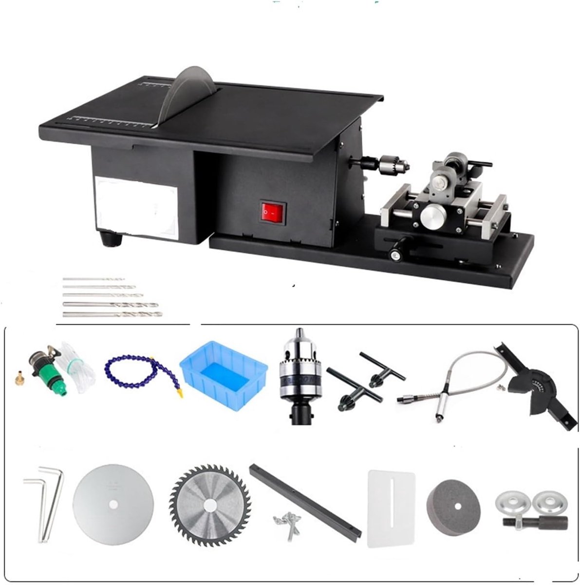 Polijstmachine - Slijpmachine Snijmachine - Materiaal Bewerken - 5-in-1 Multifunctioneel - 500 x 250 x 200 mm - Upgraded Version