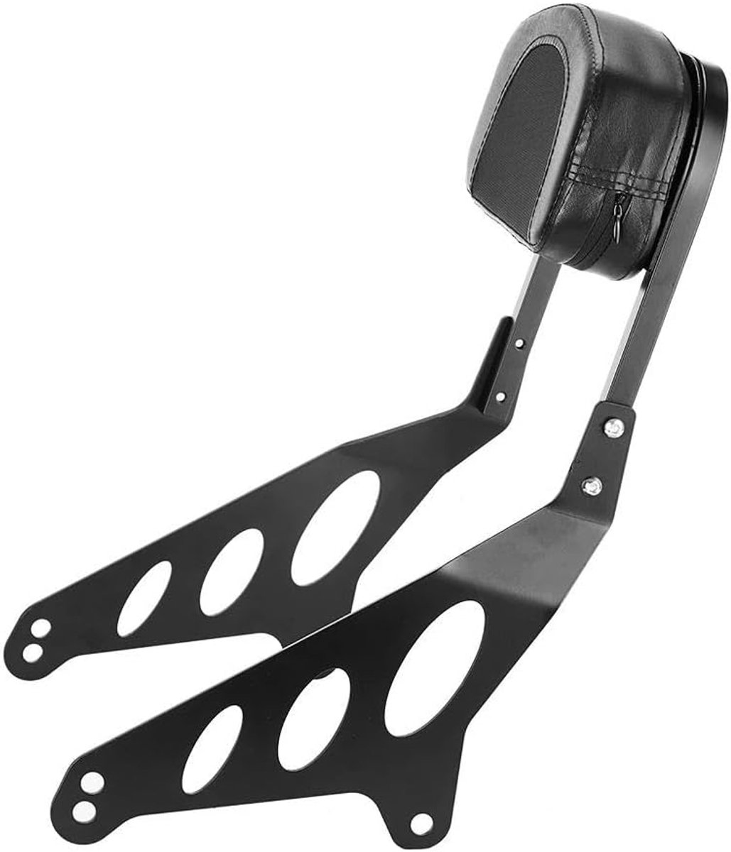 Motorcycle Backrest - Passagierssteun Zadel - Comfortabel Rijden - Met Bagagedrager - 1 kg - Zwart