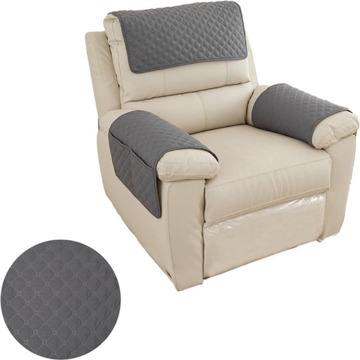 Stoelhoes Antislip Waterdicht met Zakken voor Sofa Hoofdsteun