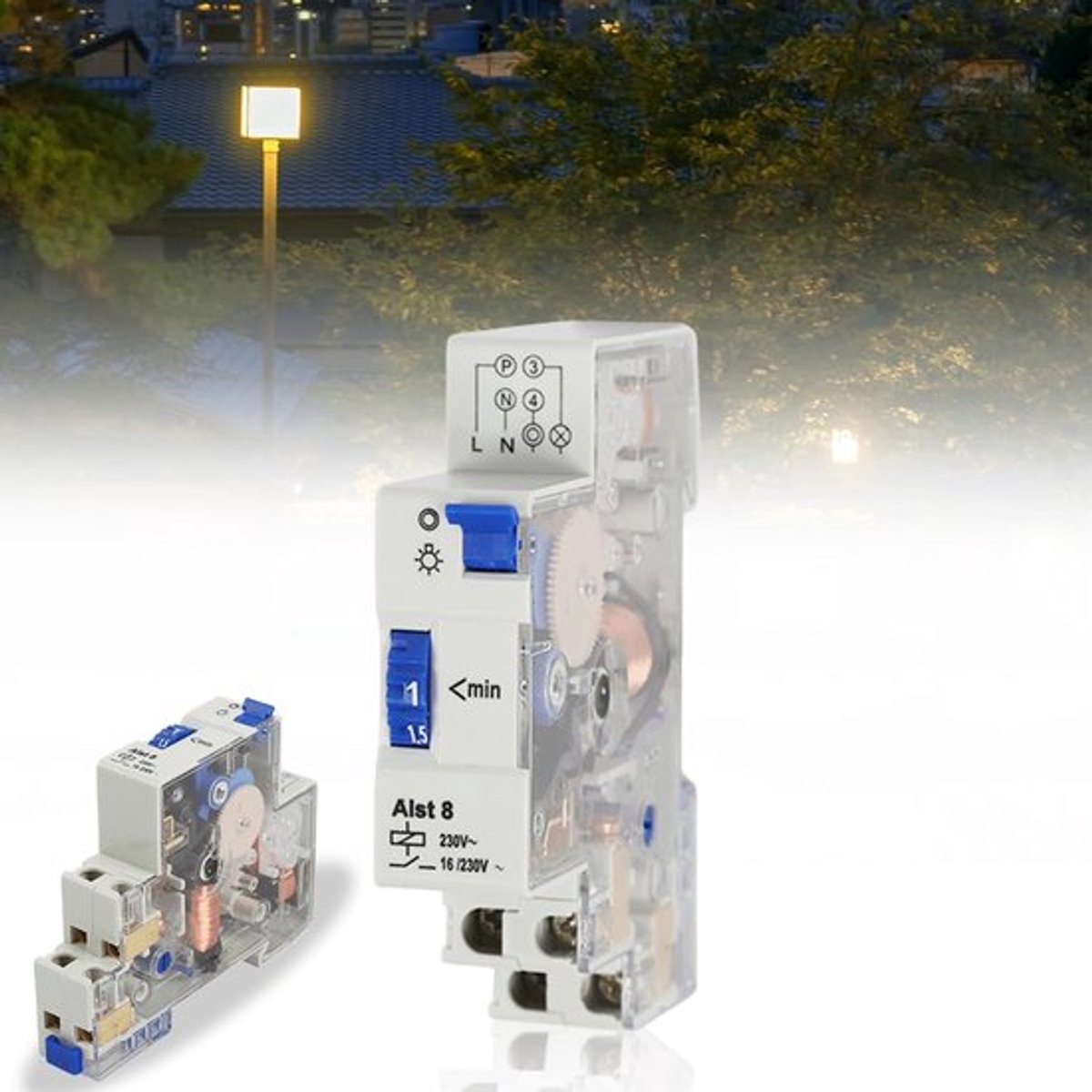 Allecto - Traplichttijdschakelaar - Automatische timer - Energie besparen - Zwart