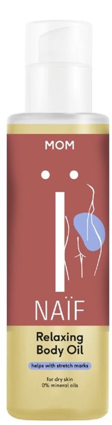 Naïf - Lichaamsolie - Verzorging - Zwangerschap - Ontspannend - Verzachtend - 0% Minerale Olie - 100ml