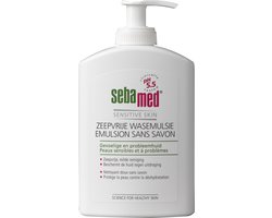 Sebamed Zeepvrije wasemulsie - Diepe reiniging tot in de poriën - Pentavitin beschermt tegen uitdroging - Voor handen, gezicht en lichaam - Zeepdispenser - Douchemiddel - 300 ml