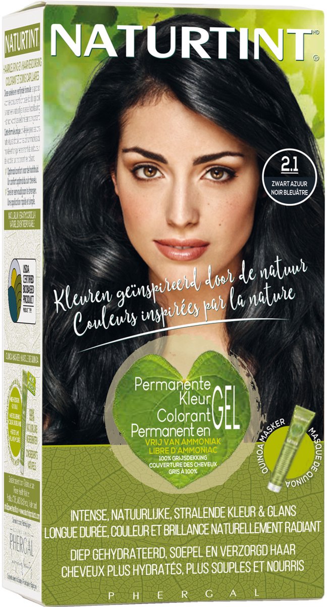 Bol.com 2.1 Zwart Azuur - NATURTINT - 170ml - Vegan - Ammoniakvrij - BioBased Certified - Microplastic FREE aanbieding