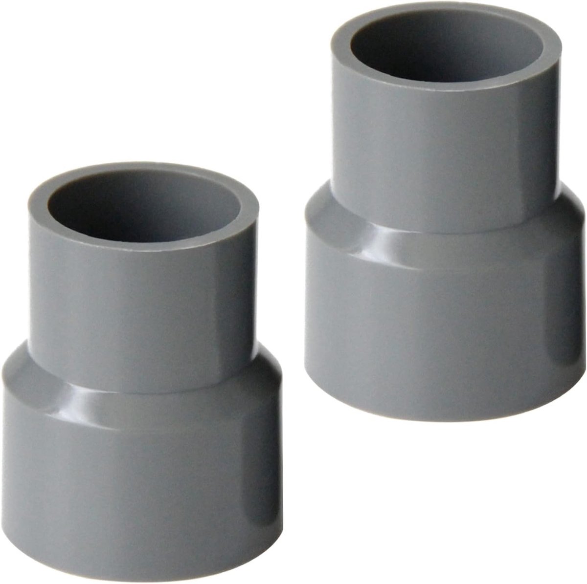 Gootconnector voor regenpijpen, kunststof verbindingsslang, PVC koppeling voor waterafvoer, DN 63/50 mm, grijs, duurzame en efficiënte waterverbindingen