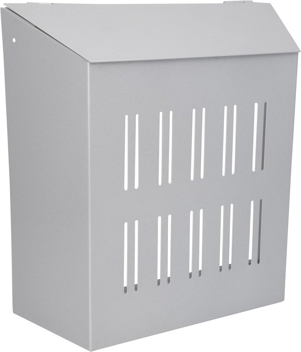Postvanger - Postbakje Brievenbus - Post Netjes Houden - Binnenkant Deur Montage - 345 mm x 352 mm - Zilver