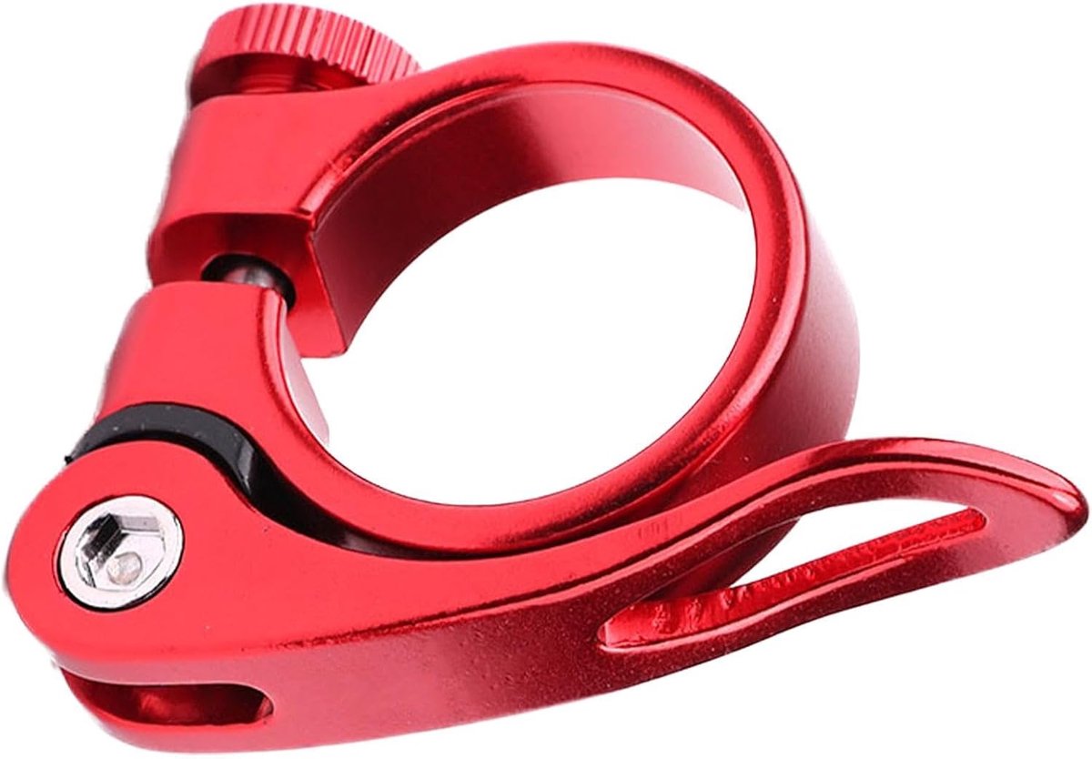 Fiets Zadelklem - Zadelpen Klem - Comfortabel Fietsen - Snelle Verstelling - 30-32 mm - Rood