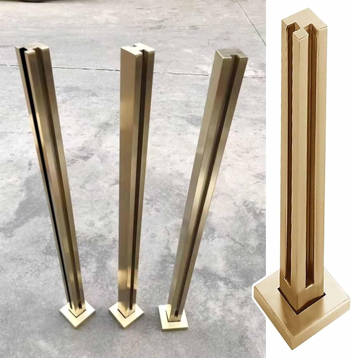 Balkonleuningpaal - RVS paal - Buitenruimte verbeteren - Moderne woondecoratie - 95 cm - Zilverkleurig