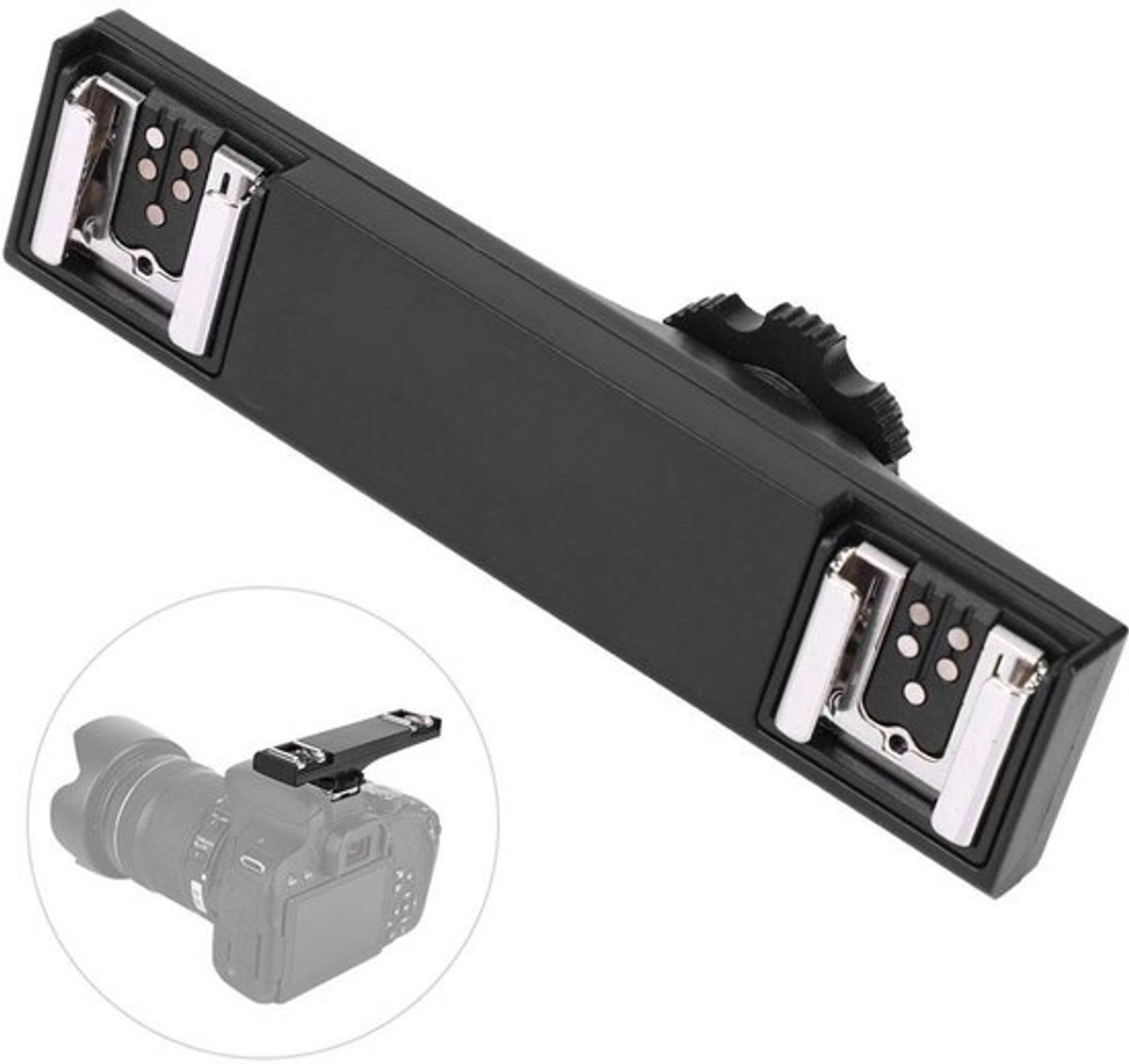 Splitter bracket adapter voor dual flash shoe