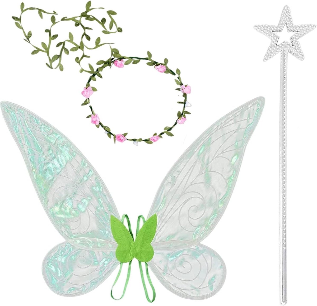 Vleugels voor Volwassenen in Groene Kleur, Perfect voor Carnaval, Verjaardag en Themapartijen