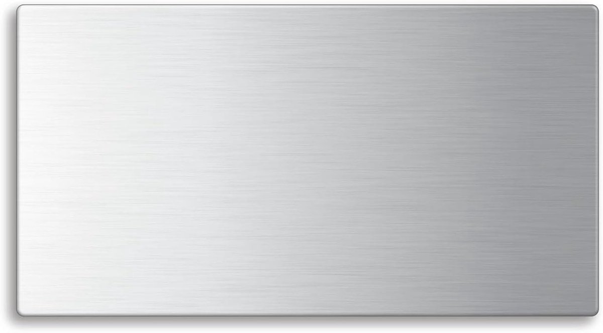 RVS Plaat - Metalen Bordje - Doe-het-zelf - Fijn mat geborsteld - 80x44mm - Zilverkleurig