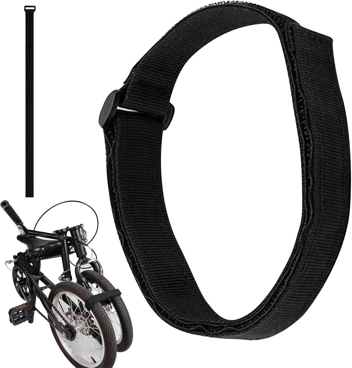 Fietsriem - Bevestigingswikkeling - Fiets Transport - Scheurvast Nylon - Verstelbaar - Zwart