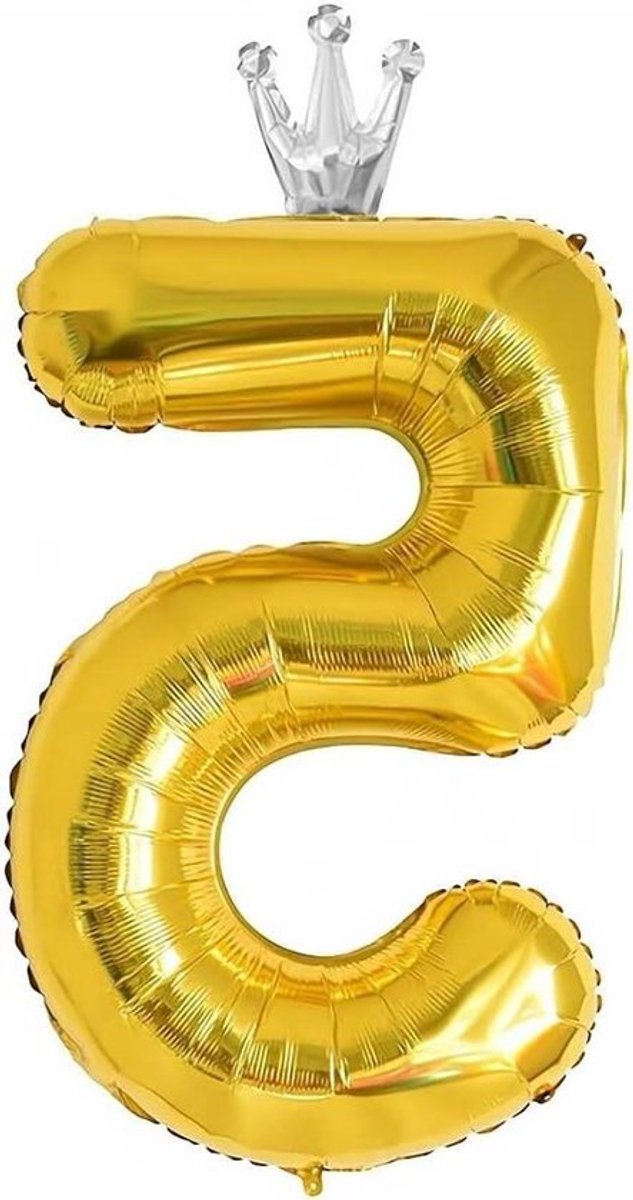 Allecto Plus - Goudkleurig Folieballon Helium - Kroonballon 1016 cm
